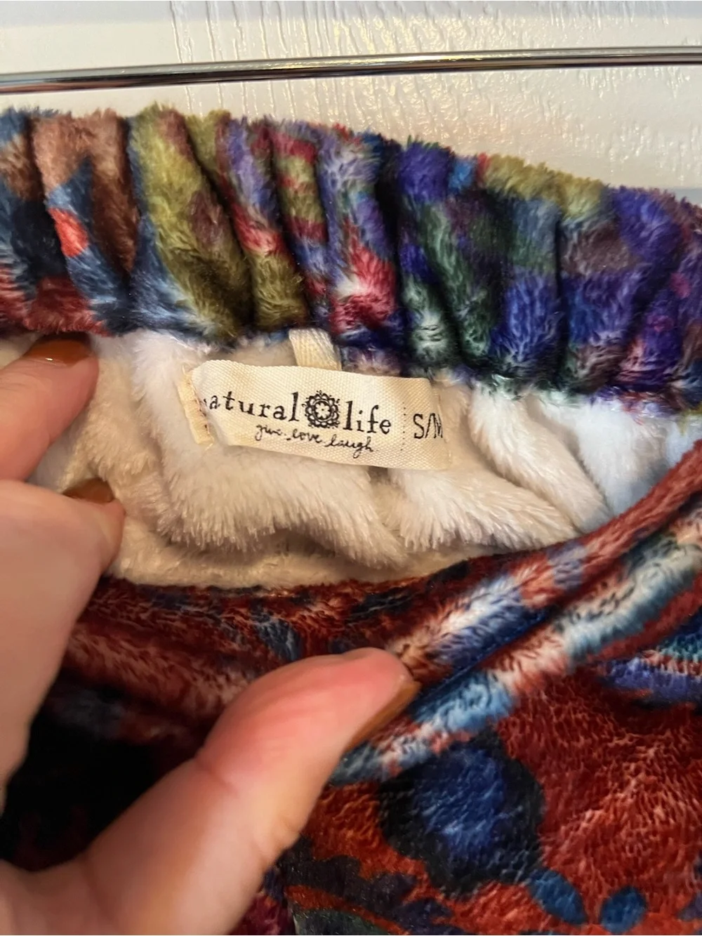 Natural Life Towel Wrap Size S/M Blue Patchwork Super Cozy Soft